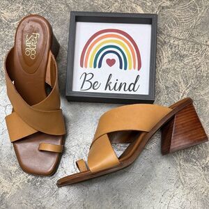 Franco Sarto Women's Brown Leather Mules